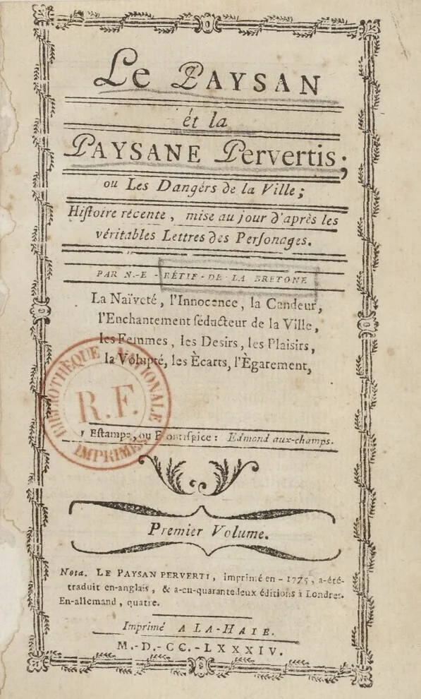 Rétif, Le_Paysan_et_la_paysane_pervertis