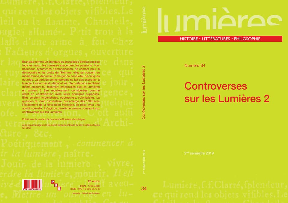 Revue Lumières 34 Couverture