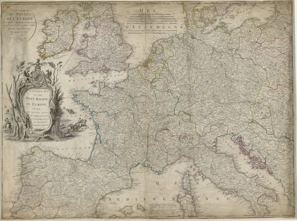 Rocque_Carte générale des postes de l’Europe