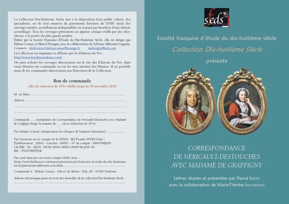 SFEDS Collection 18e Correspondance Destouches-De Graffigny