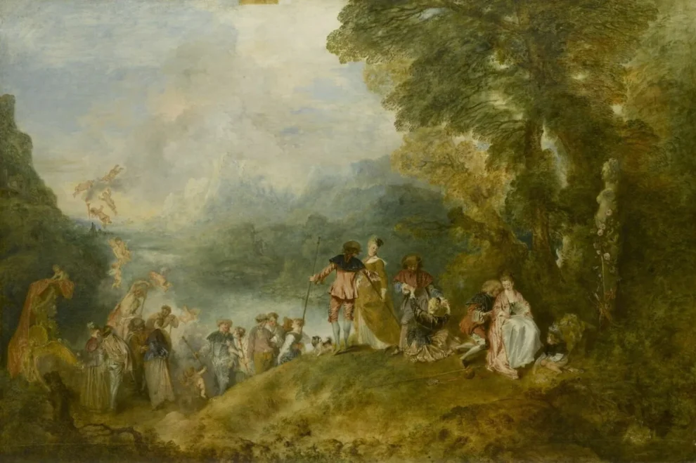Watteau_Pélerinage à l’île de Cythère_2